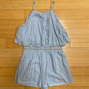 She + Sky Light Blue Romper